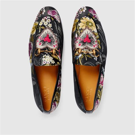 gucci floral loafer|Gucci jordaan fur loafer.